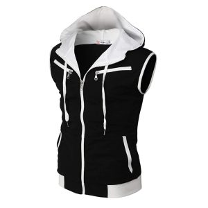 Sleeveless Zipper Hoodies CC-3002