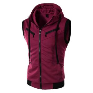 Sleeveless Zipper Hoodies CC-3003