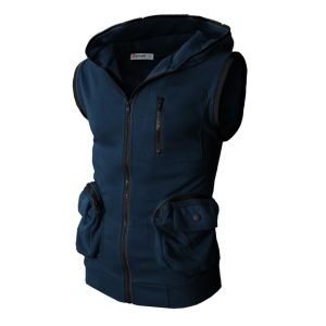 Sleeveless Zipper Hoodies CC-3004